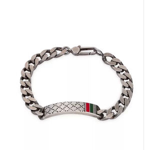 Unisex Gucci Chain Bracelet w/ Red Accent Sz 20